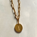 I Roman Numeral Disc Necklace